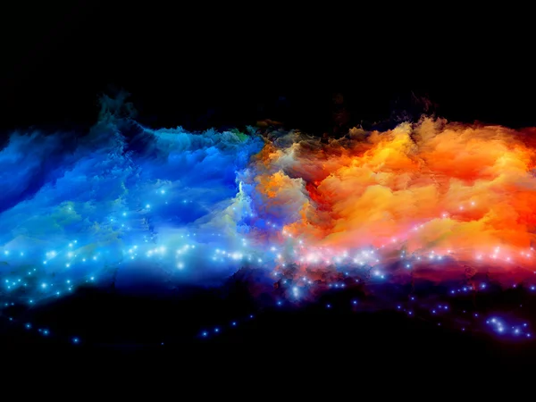 分形泡沫状星云 — 图库照片