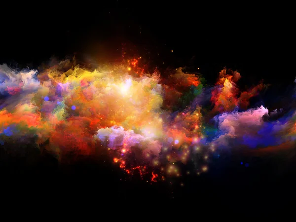 Nubi frattali colorate — Foto Stock