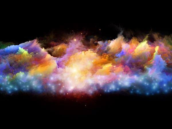 Bunte Fraktalwolken — Stockfoto
