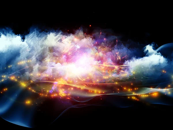 Kolorowe chmury trzy wymiarowe fraktal — Zdjęcie stockowe