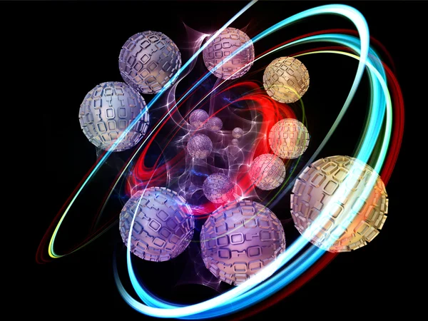 Swirl van aantal bollen — Stockfoto
