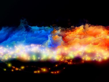 Abstract colorful clouds clipart