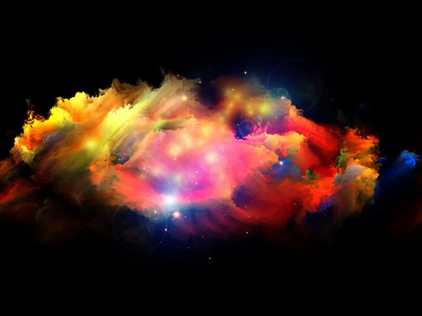 Nori fractali tridimensionali colorați — Fotografie, imagine de stoc