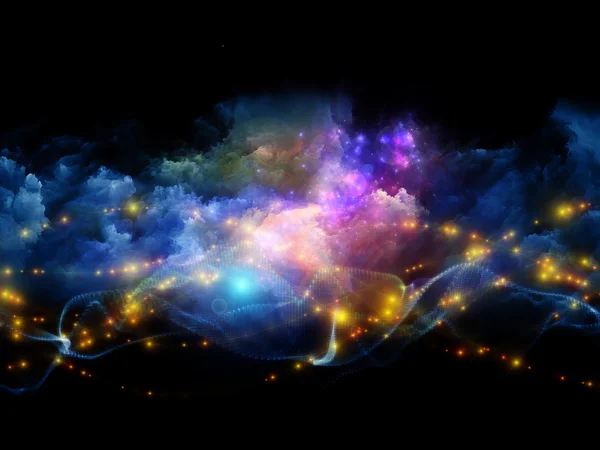 Nori fractali colorați — Fotografie, imagine de stoc