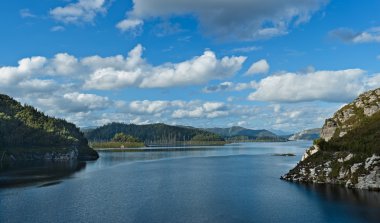 Damming of the Gordon Dam, Tasmania clipart