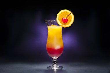 Tequila sunrise Cocktail clipart