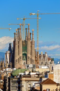 Barcelona, İspanya - 15 Aralık 2011: la sagrada familia -