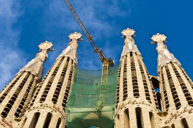 Barcelona, İspanya - 15 Aralık: la sagrada familia dış - inci