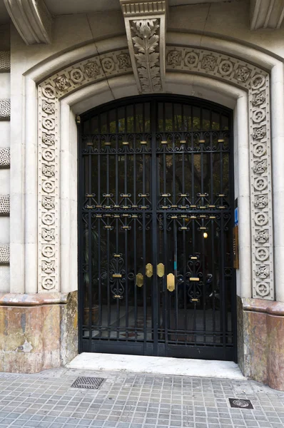 stock image Entrance door of an residential city building