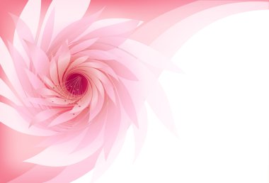 Flower on rose background clipart