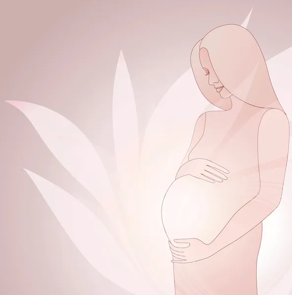 Contexte abstrait d'une femme enceinte — Image vectorielle