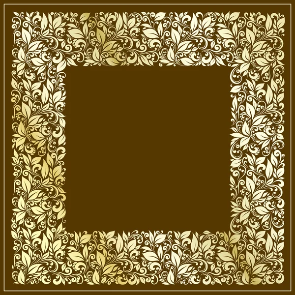 stock vector Square frame from floral pattern in vintage style