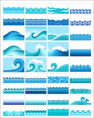 Set topics with stylized waves