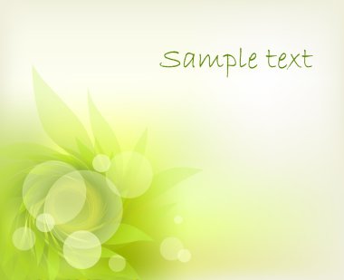 Abstract background green petal clipart