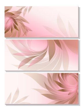 Set - abstract background with petal clipart