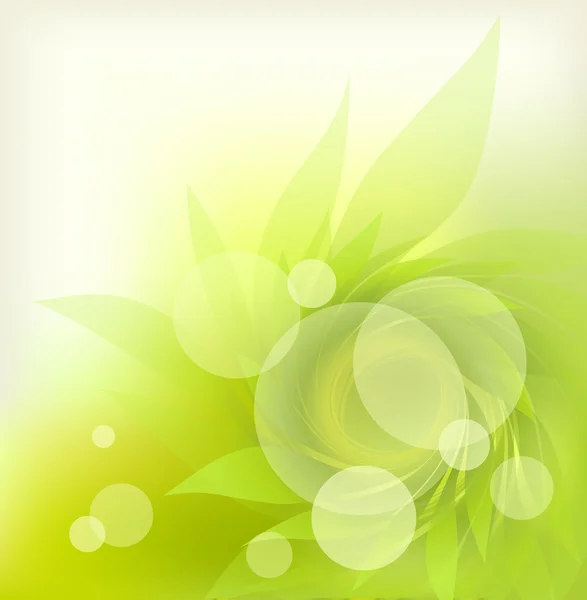 Abstrakt bakgrund gröna kronblad — Stock vektor