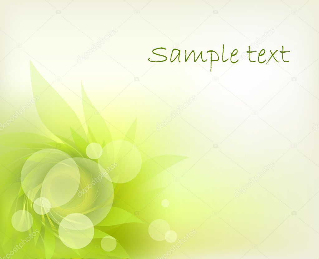 Abstract background green petal