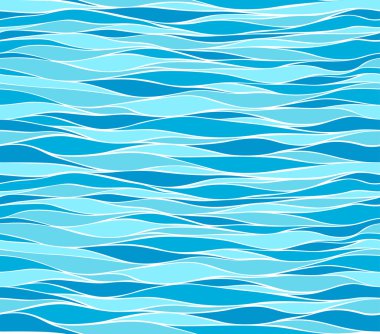 Seamless marine wave patterns clipart