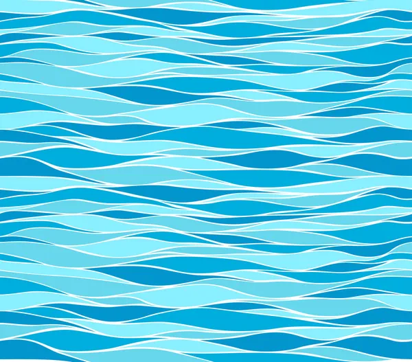 Padrões de ondas marinhas sem costura Ilustrações De Stock Royalty-Free