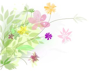 Bouquet summer flowers clipart