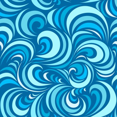 Seamless marine wave patterns clipart