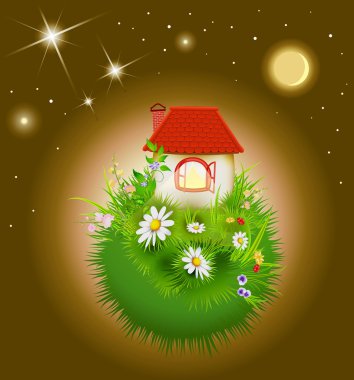 Night flowering globe clipart