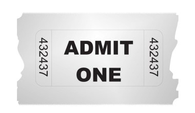 Ticket admit one gradient clipart