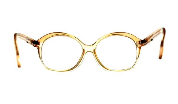 Gli occhiali vecchio stile di plastica isolato su sfondo bianco — Foto Stock