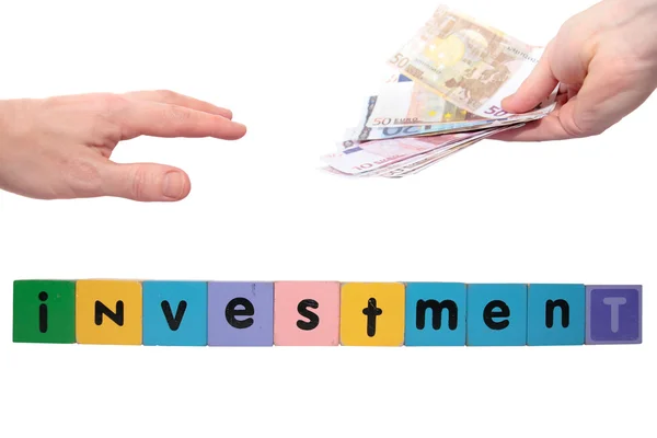 Joint house investment in toy letters — Stock Photo, Image