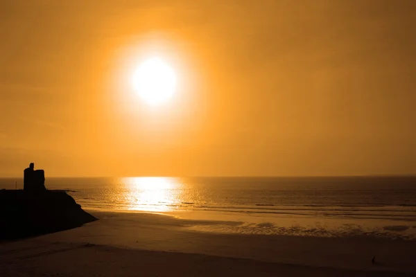 Ballybunion gouden strand zonsondergang — Stockfoto
