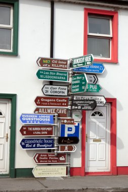 Irish road signs clipart