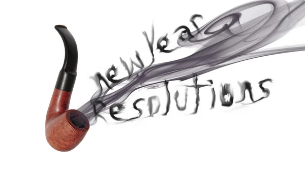 New year resolution pipe — Stock Photo, Image