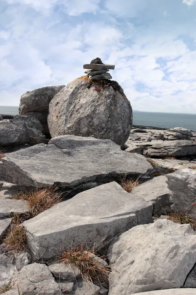 Boulders in rocky burren landscape — Stock Photo, Image
