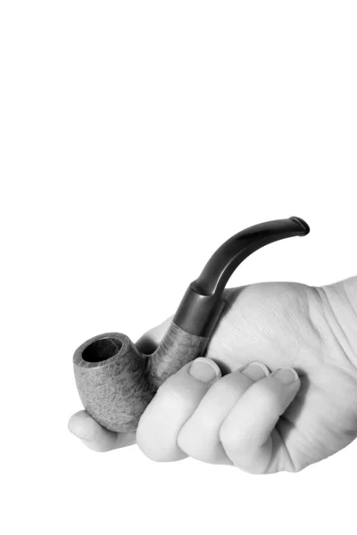 Stock image Tobacco smoking pipe in hand