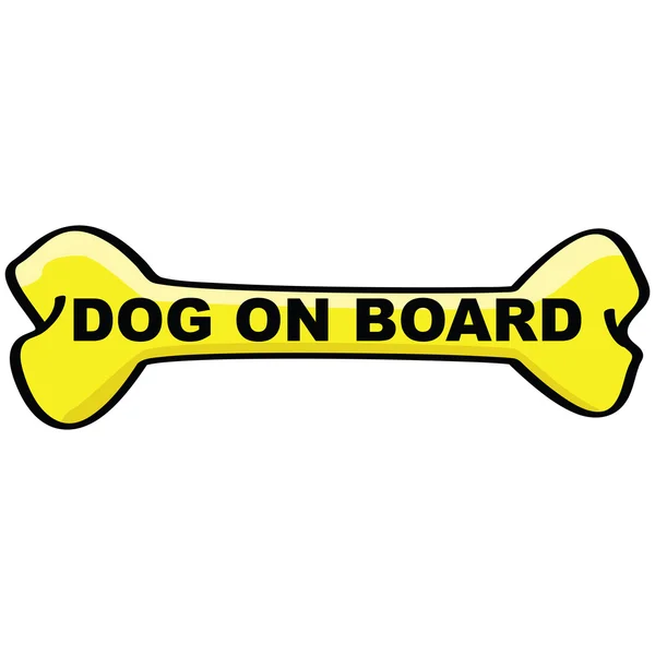 Hond aan boord — Stockvector