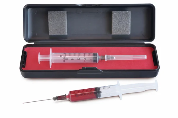 Two disposable syringe — Stock Photo, Image