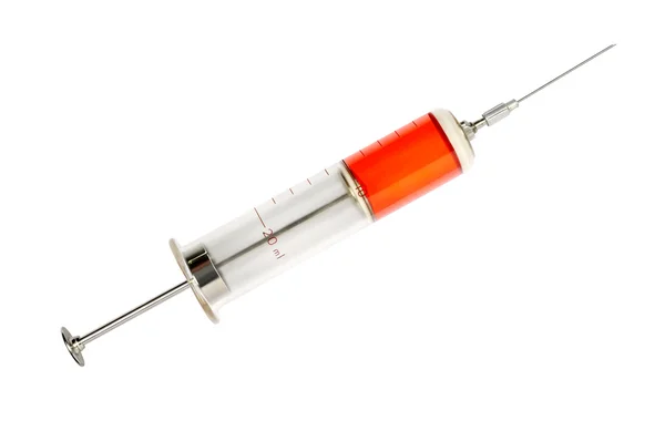 Gamla glas sprutan och vaccin — Stockfoto