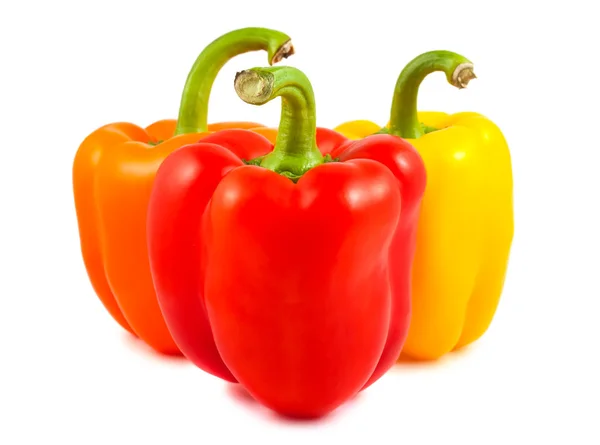 Orange, red and yellow peppers — Stock Photo, Image