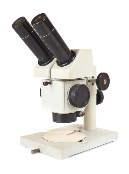 Grey microscope — Stock Photo, Image