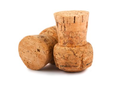 Corks on white background clipart