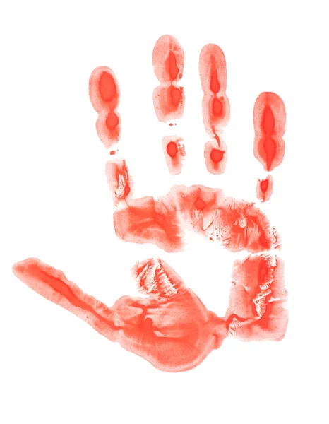 Impresión de mano roja —  Fotos de Stock
