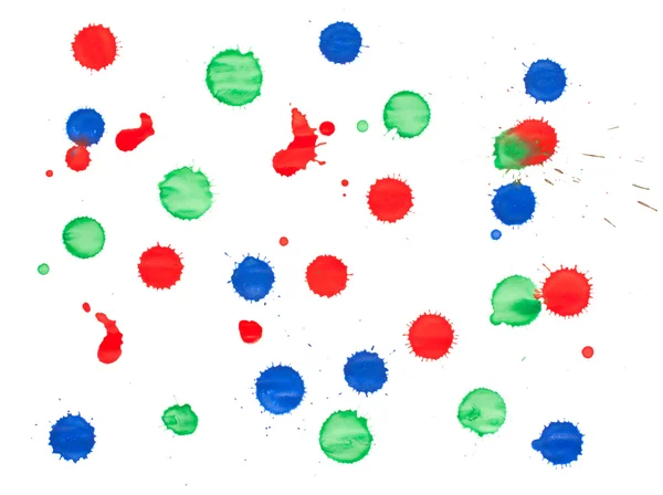 Red, green and blue blots — Stock Photo, Image