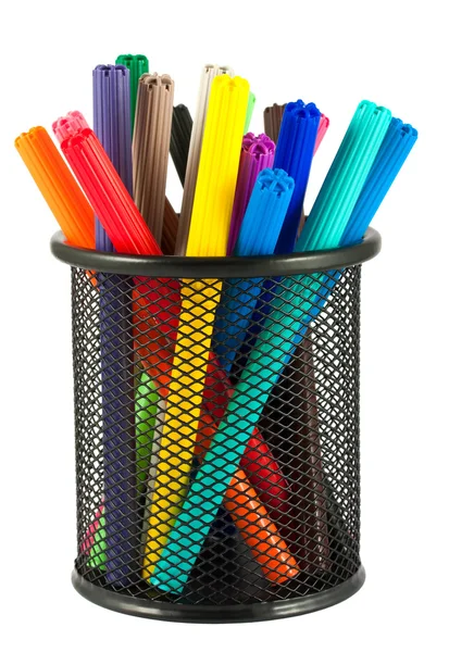 Conjunto de canetas de feltro de cores diferentes — Fotografia de Stock
