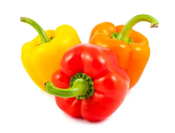 Three ripe sweet peppers — Stock Photo, Image
