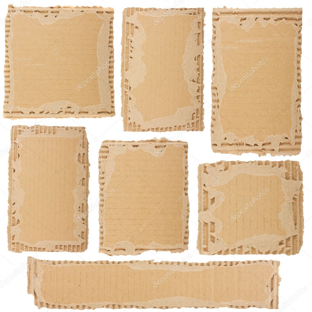 Collection of a cardboard pieces