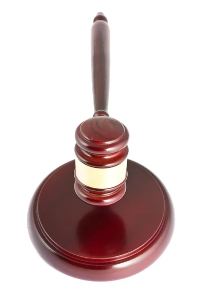 Brown wooden gavel — Stock Photo, Image