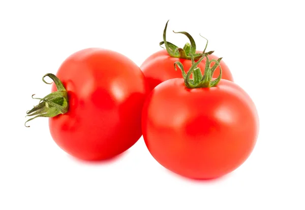 Trzy czerwone dojrzałe pomidory — Zdjęcie stockowe