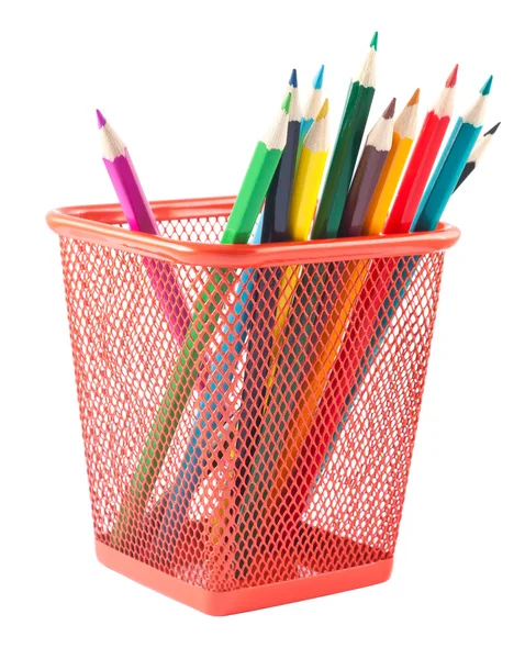 Bleistifte im roten Etui — Stockfoto