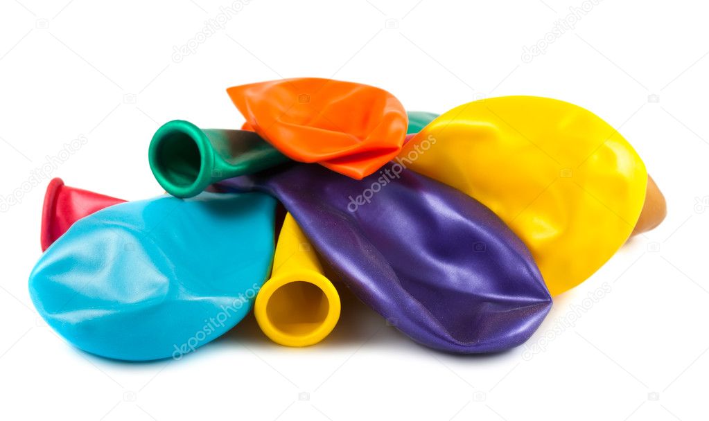 Colorful empty balloons
