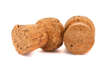 Corks on white background clipart